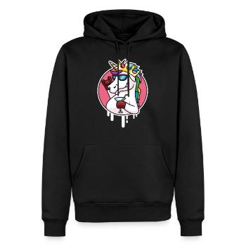 Einhorn party - Männer Premium Bio Hoodie - Schwarz - Vorne - Nico (187cm)