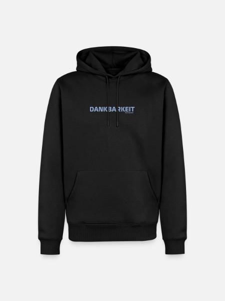 gottesgedanke dankbarkeit - Männer Premium Bio Hoodie - Schwarz