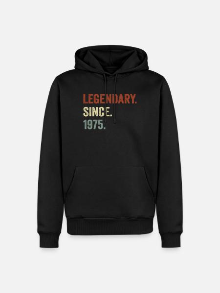 Legendary since 1975 - Men’s Premium Organic Hoodie - black