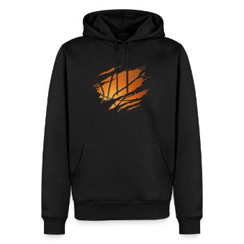 Basketball zerrissen Basketball in mir - Männer Premium Bio Hoodie - Schwarz - Vorne - Nico (187cm)