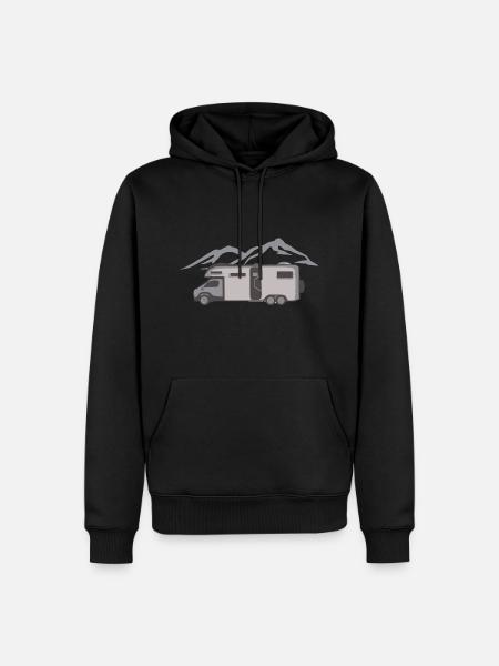 Camping camper van - Men’s Premium Organic Hoodie - black