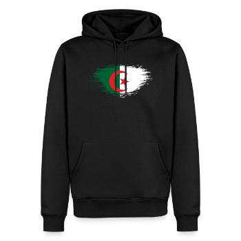 Algerien - Männer Premium Bio Hoodie - Schwarz - Vorne - Nico (187cm)