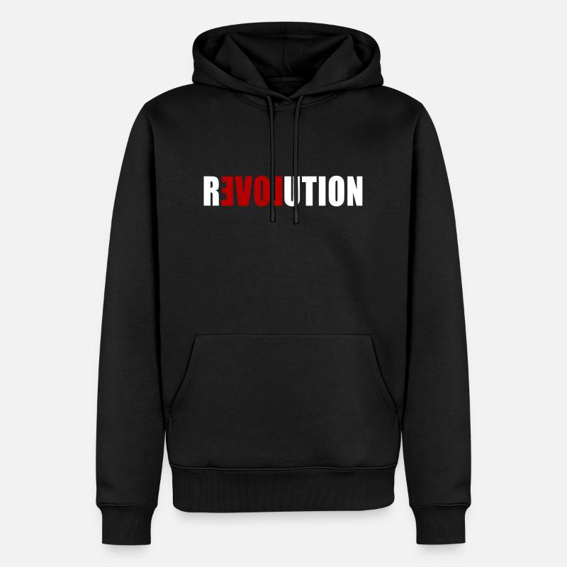 Révolution de l'amour - Sweat à capuche Premium bio Homme - noir