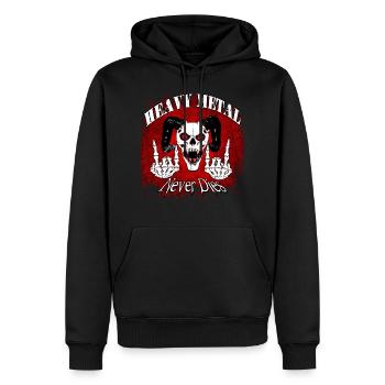 Heavy Metal - Männer Premium Bio Hoodie - Schwarz - Vorne - Nico (187cm)