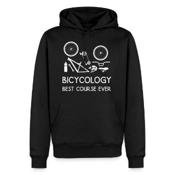 bicycle Fahrrad cicycology Rad bike - Männer Premium Bio Hoodie - Schwarz - Vorne - Nico (187cm)