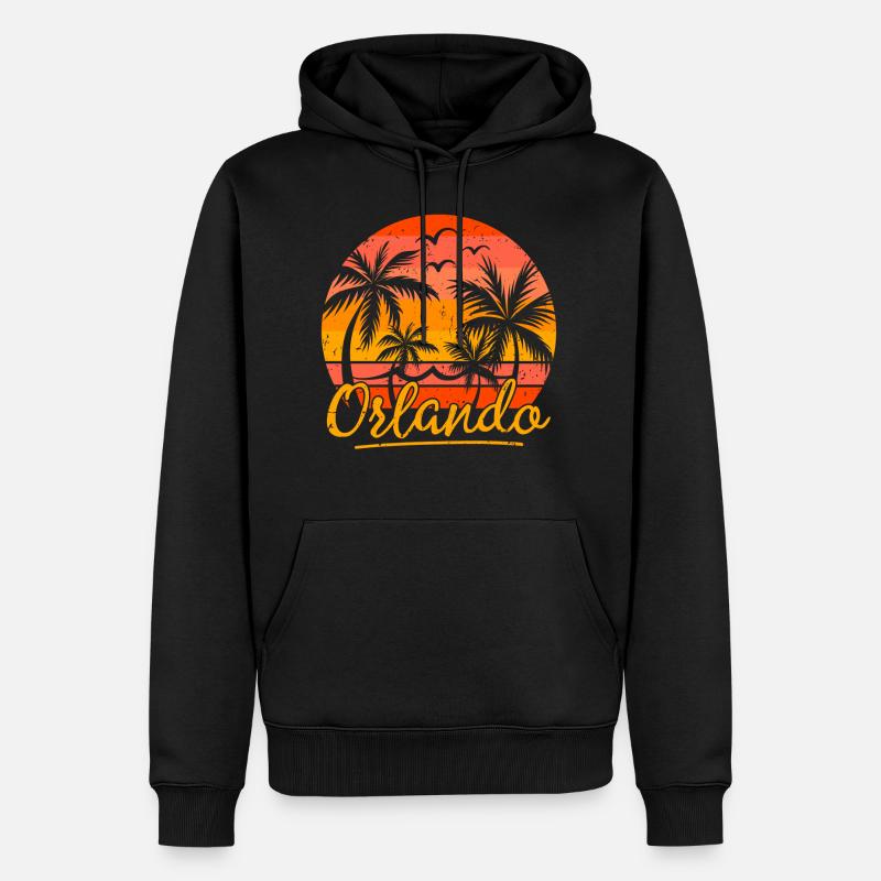 Orlando - Männer Premium Bio Hoodie - Schwarz