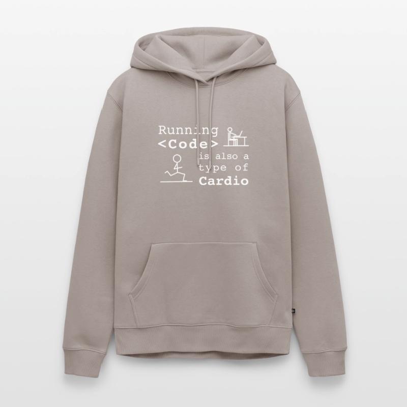 Running Code cardio programmer coding Men’s Premium Organic Hoodie