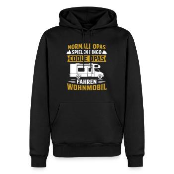 coole opas fahren Wohnmobil - Männer Premium Bio Hoodie - Schwarz - Vorne - Nico (187cm)