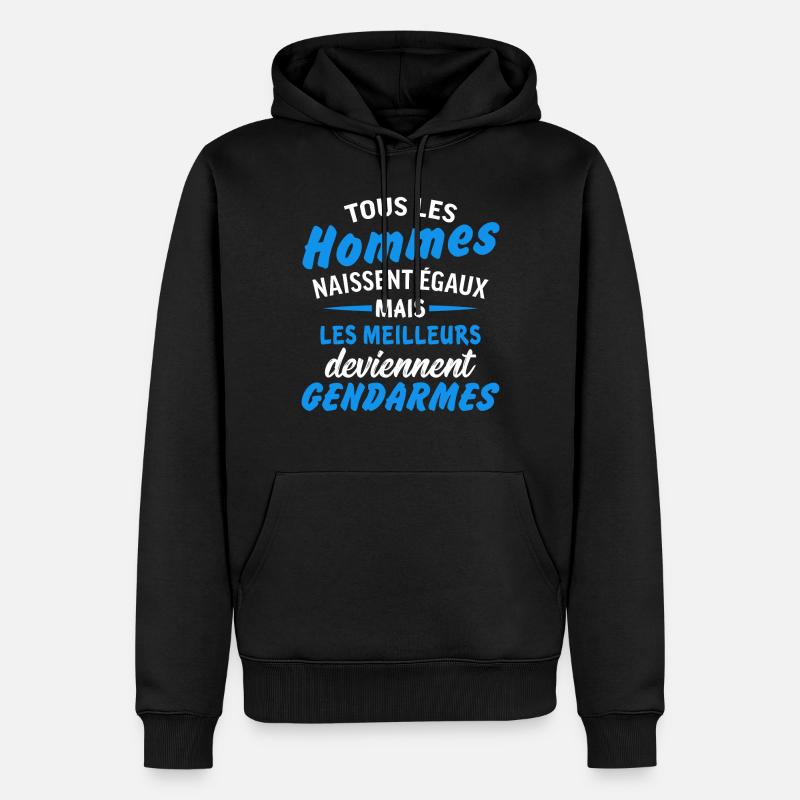 meilleurs deviennent gendarmes - Sweat à capuche Premium bio Homme - noir