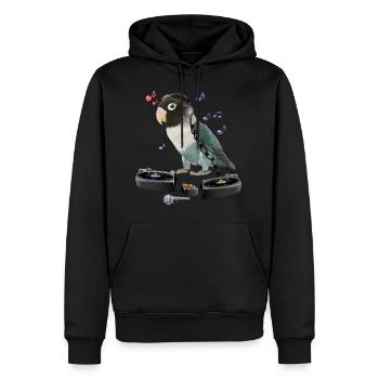 Lovebirds - Männer Premium Bio Hoodie - Schwarz - Vorne - Nico (187cm)