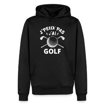 Ich kann kein Golfgolfergeschenk haben - Männer Premium Bio Hoodie - Schwarz - Vorne - Nico (187cm)