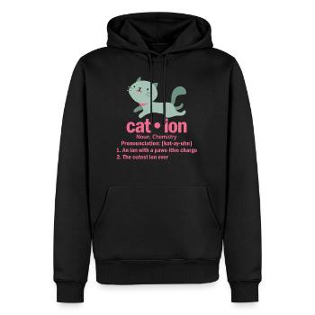 Katze Chemie Spruch Student Geschenk - Männer Premium Bio Hoodie - Schwarz - Vorne - Nico (187cm)