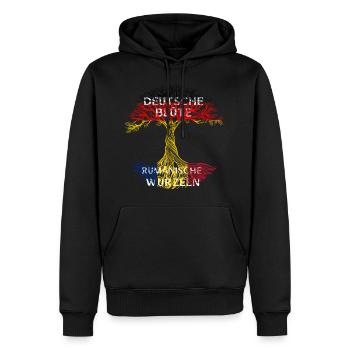 Rumänien Rumäne Herkunft Abstammung Vaterland - Männer Premium Bio Hoodie - Schwarz - Vorne - Nico (187cm)