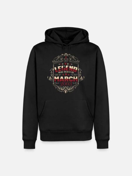 20e anniversaire Mars 2003 - Sweat à capuche Premium bio Homme - noir