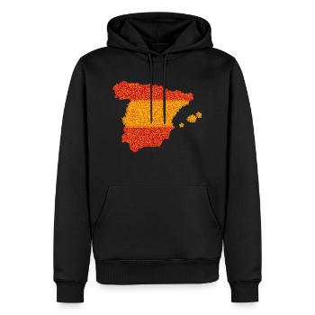 Spanische flagge, spanische fahne, spanien flagge - Männer Premium Bio Hoodie - Schwarz - Vorne - Nico (187cm)