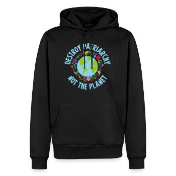 Destroy patriarchy woman feminist feminism - Men’s Premium Organic Hoodie - black - Front - Nico (187cm)