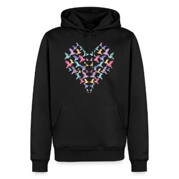 Origami - Sweat à capuche Premium bio Homme - noir - Devant - Nico (187cm)