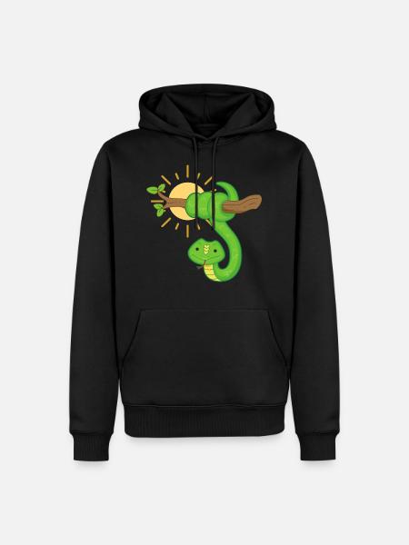 Snake - Men’s Premium Organic Hoodie - black