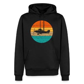 Flugzeug Pilot Copilot Luft Aviation Geschenk - Männer Premium Bio Hoodie - Schwarz - Vorne - Nico (187cm)