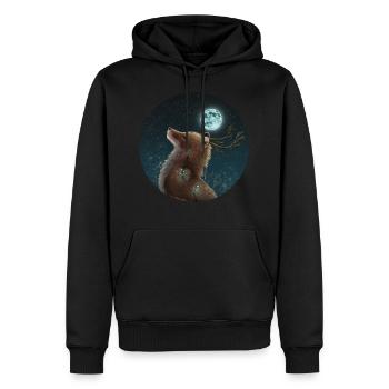 1000000000000 - Sweat à capuche Premium bio Homme - noir - Devant - Nico (187cm)