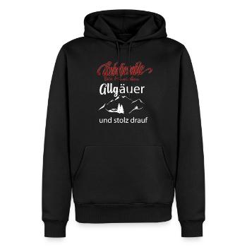 Allgäuer und stolz drauf - Männer Premium Bio Hoodie - Schwarz - Vorne - Nico (187cm)