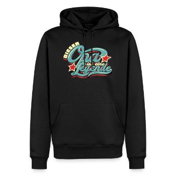 Opa eine Legende - Männer Premium Bio Hoodie - Schwarz - Vorne - Nico (187cm)