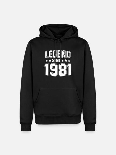 Legend since 1981 - Sweat à capuche Premium bio Homme - noir