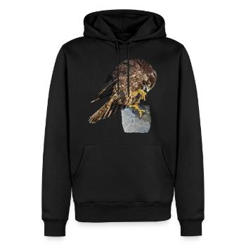Faucon pèlerin - Sweat à capuche Premium bio Homme - noir - Devant - Nico (187cm)