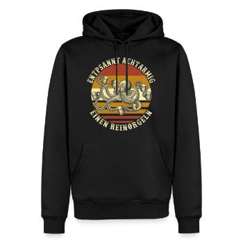 Entpsannt achtarmig einen reinorgeln - Männer Premium Bio Hoodie - Schwarz - Vorne - Nico (187cm)