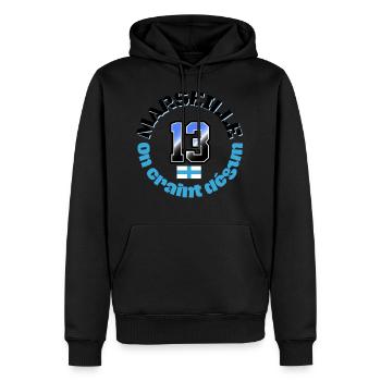 Marseille on craint dégun - Sweat à capuche Premium bio Homme - noir - Devant - Nico (187cm)