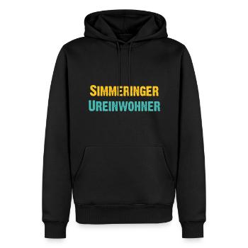 Simmeringer Ureinwohner Wien Österreich Spruch - Männer Premium Bio Hoodie - Schwarz - Vorne - Nico (187cm)