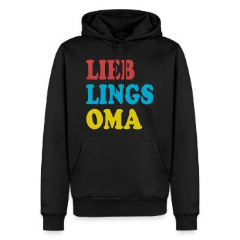 Lieblings Oma Geschenk Lustiger Spruch - Männer Premium Bio Hoodie - Schwarz - Vorne - Nico (187cm)