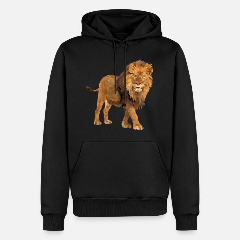 Conception de lion - Sweat à capuche Premium bio Homme - noir