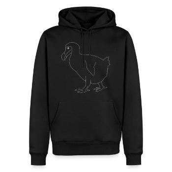 Dodo - Sweat à capuche Premium bio Homme - noir - Devant - Nico (187cm)