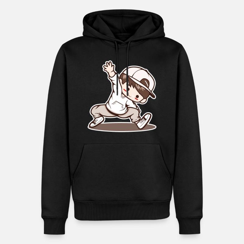 Kleiner Breakdancing Junge - Männer Premium Bio Hoodie - Schwarz