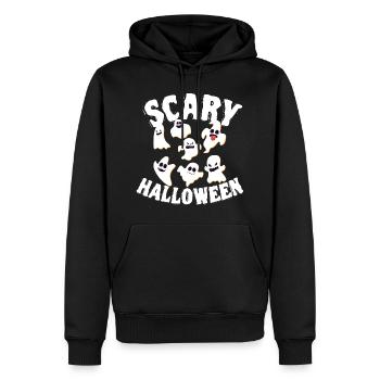 Grinning Dancing Funny Ghosts Halloween Costume - Men’s Premium Organic Hoodie - black - Front - Nico (187cm)