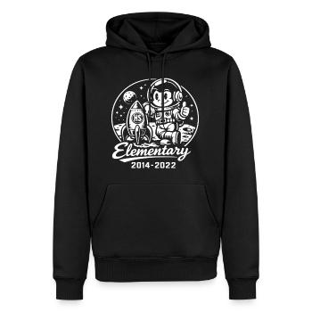 Astronaute Élémentaire Lune - Sweat à capuche Premium bio Homme - noir - Devant - Nico (187cm)