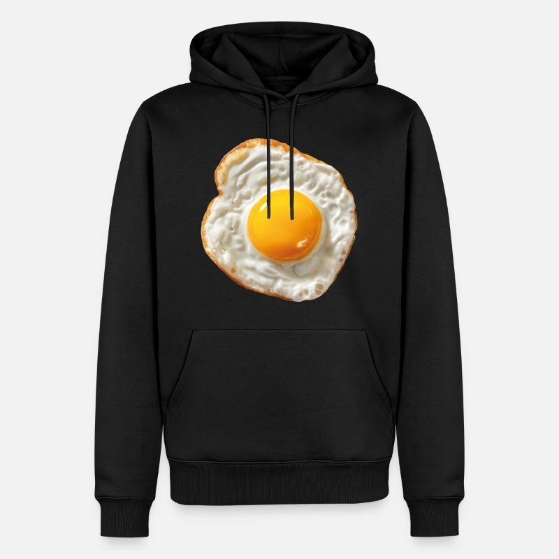 œuf au plat - Sweat à capuche Premium bio Homme - noir