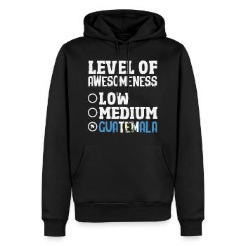 Guatemala Flagge T-Shirt Stolz & Heimat Chapín - Männer Premium Bio Hoodie - Schwarz - Vorne - Nico (187cm)