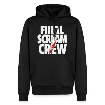 Final Scream Club Horror Design - Männer Premium Bio Hoodie - Schwarz - Vorne - Nico (187cm)