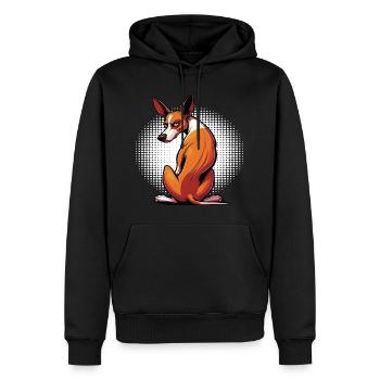 Podenco Podencos Amoureux de Podenco Podenco Propriétaires de Podenco - Sweat à capuche Premium bio Homme - noir - Devant - Nico (187cm)