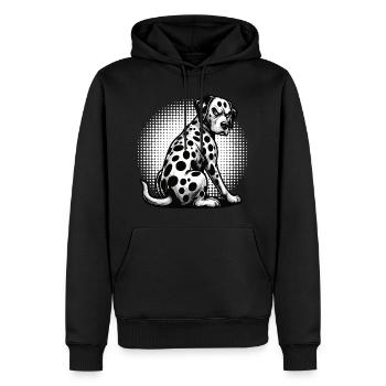 Dalmatiens Gardiens de dalmatiens Propriétaires de dalmatiens - Sweat à capuche Premium bio Homme - noir - Devant - Nico (187cm)