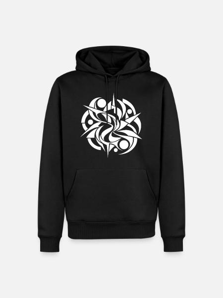 Abstrakte Geometrie - Männer Premium Bio Hoodie - Schwarz