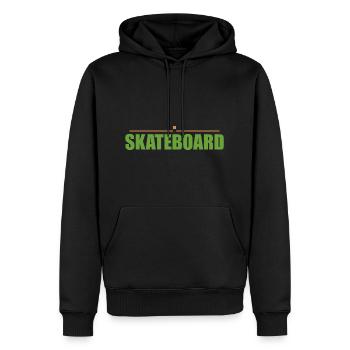 Skater Skateboarder Retro Skateboard Geschenk - Männer Premium Bio Hoodie - Schwarz - Vorne - Nico (187cm)