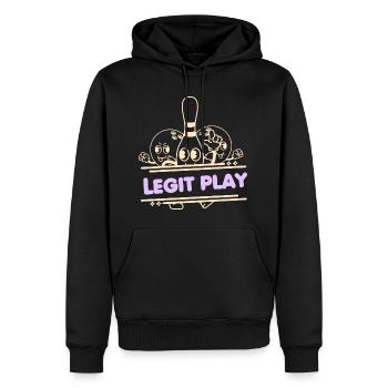 Bowling Kegelbahn Legit Play - Männer Premium Bio Hoodie - Schwarz - Vorne - Nico (187cm)
