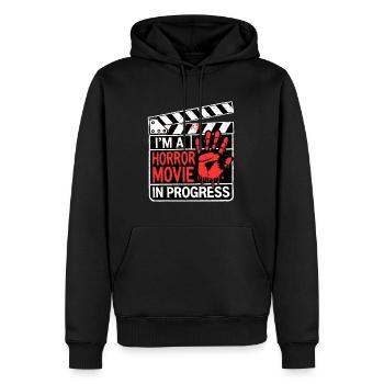 Film d’horreur en cours - Sweat à capuche Premium bio Homme - noir - Devant - Nico (187cm)