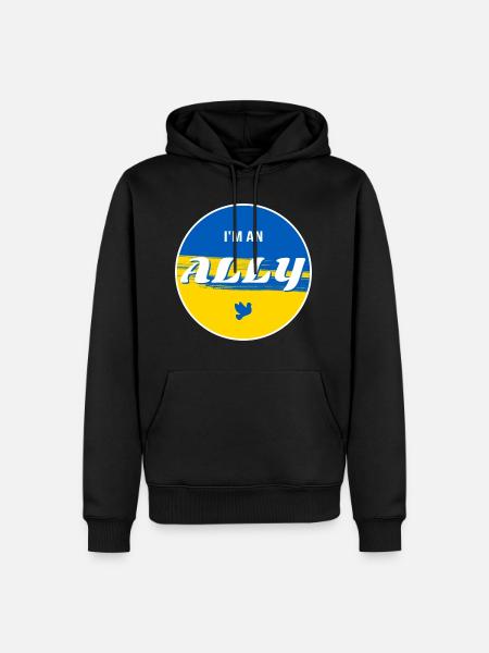 Ukraine ALLY - Männer Premium Bio Hoodie - Schwarz