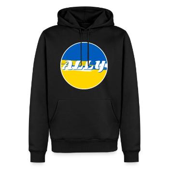 Ally Ukraine - Männer Premium Bio Hoodie - Schwarz - Vorne - Nico (187cm)