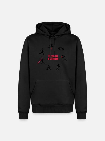 Decathlon, athlétisme - Sweat à capuche Premium bio Homme - noir