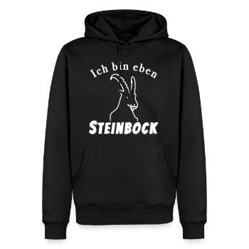 Steinbock Sternzeichen - Männer Premium Bio Hoodie - Schwarz - Vorne - Nico (187cm)